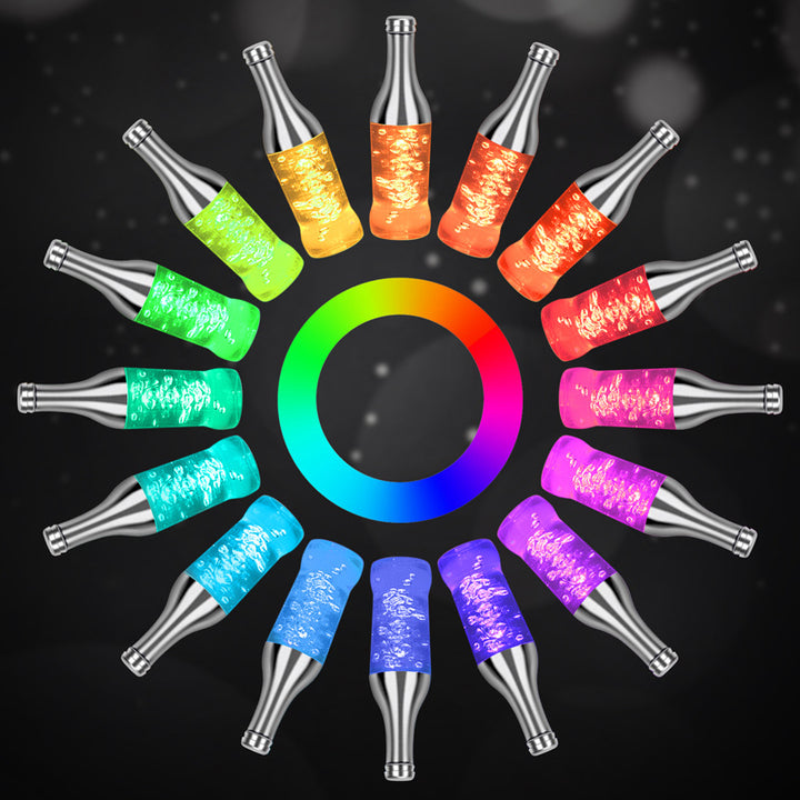 Moderne kreative LED RGB bunte Weinflasche Nachtlicht Tischlampe