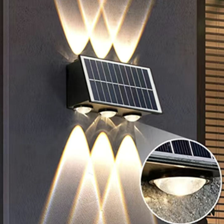 Contemporary Industrial Solar Waterproof ABS Column LED Wall Sconce Lamp For Outdoor Patio