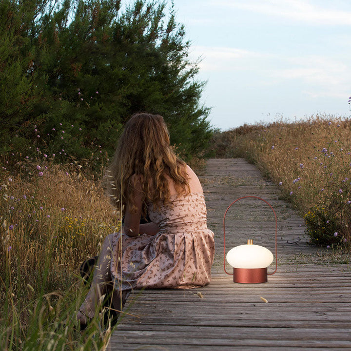Modern Minimalist Aluminum Iron PE Portable Night Light Outdoor Rechargeable LED Table Lamp
