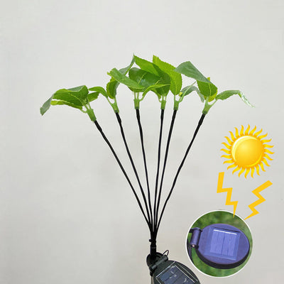 Moderne Leuchtkäfer-Blätter Solar-Rasen-LED-Garten-Boden-Einsatz-Landschaftslicht im Freien
