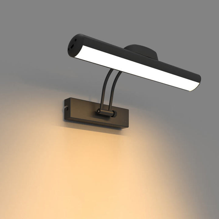 Minimalistische Barform-Waschtischleuchte, LED-Wandleuchte mit mehrfach verstellbarem Winkel 