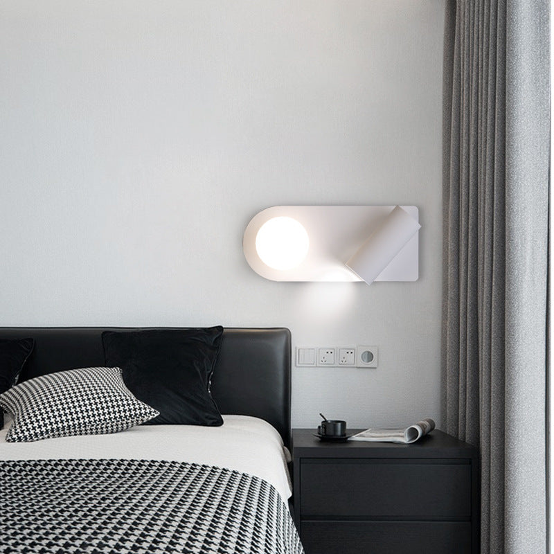 Minimalistische ovale flache drehbare Spot-LED-Wandleuchte 