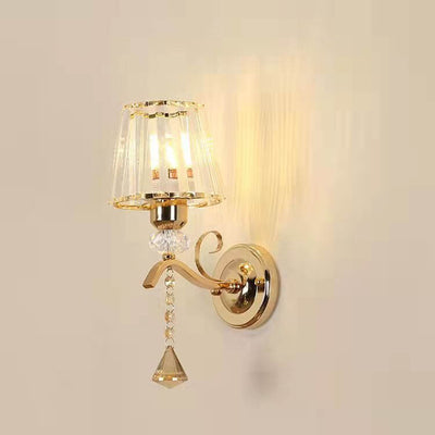 Applique Murale à 1 Lumière en Forme de Cône en Verre de Luxe Nordique 
