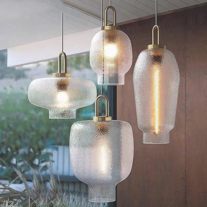 Nordisches Licht Luxus Oval Klar Glas 1-Licht Pendelleuchte 