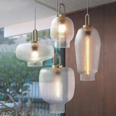 Nordic Light Luxury Oval Clear Glass 1-Light Pendant Light