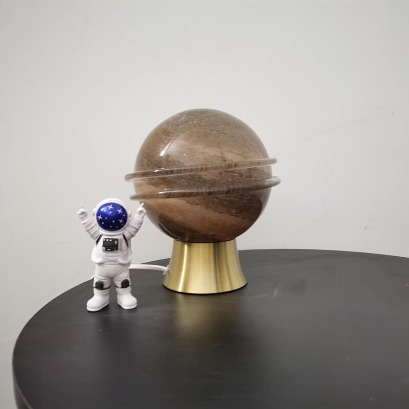 Lámpara de Mesa USB de 1 Luz con Bola de Océano Estrellado Creativa Moderna 