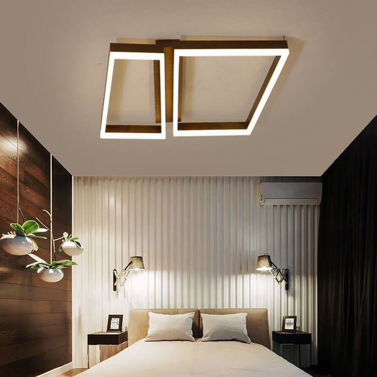 Simple Creative Geometric Shaped LED Flush Mount Light