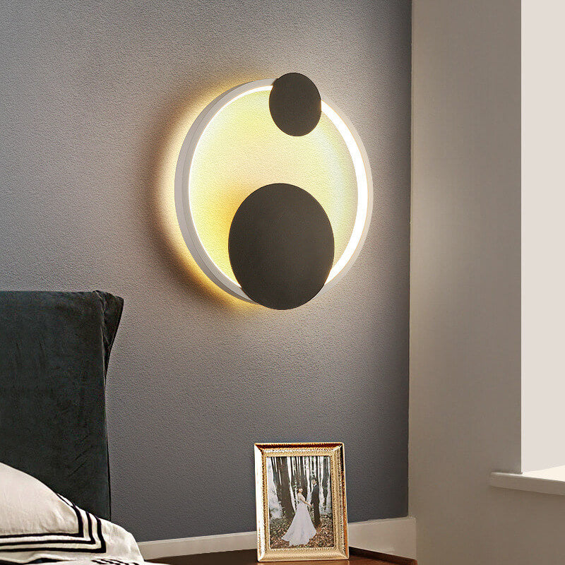 Modern Minimalist Oval Round Ring LED Wall Sconce Lamp