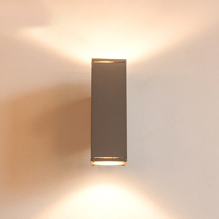 Modern Minimalist Square Column LED Luminous Outdoor Waterproof Wall Sconce Lamp