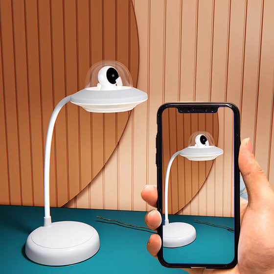 Moderne Astronauten Reines Weiß USB Wiederaufladbare LED Nachtlicht Tischlampe 