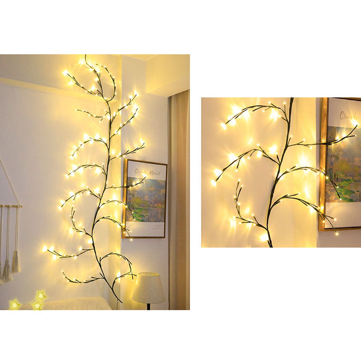 Guirlandes lumineuses LED en rotin moderne 