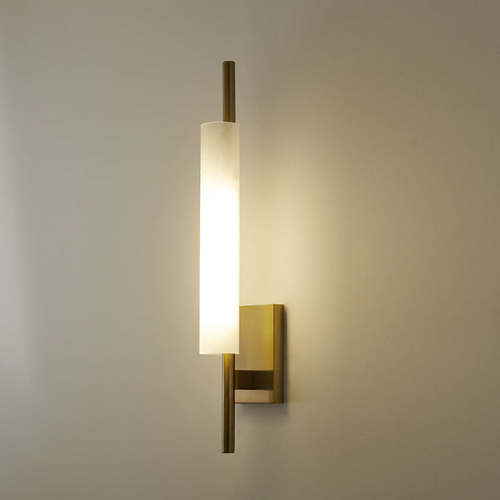 Lámpara Aplique de Pared LED de Diseño Moderno con Columna Larga de Vidrio 
