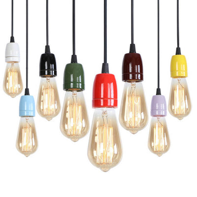 Modern Minimalist Industrial Colorful Solid Color Ceramic 1-Light Pendant Light