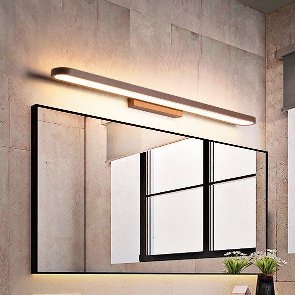 European Minimalist Circular Aluminum Vanity Light LED Mirror Front Wall Sconce Lamp
