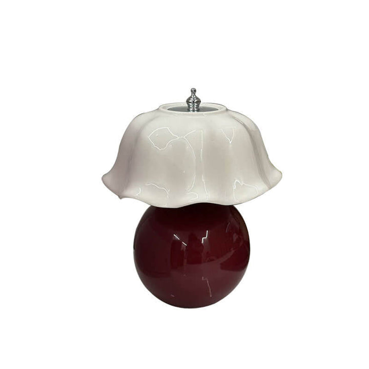 Moderne minimalistische dekorative florale Keramik-LED-Tischlampe 