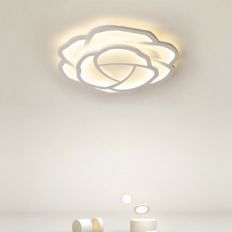 Modern Simple Roses LED Flush Mount Ceiling Light