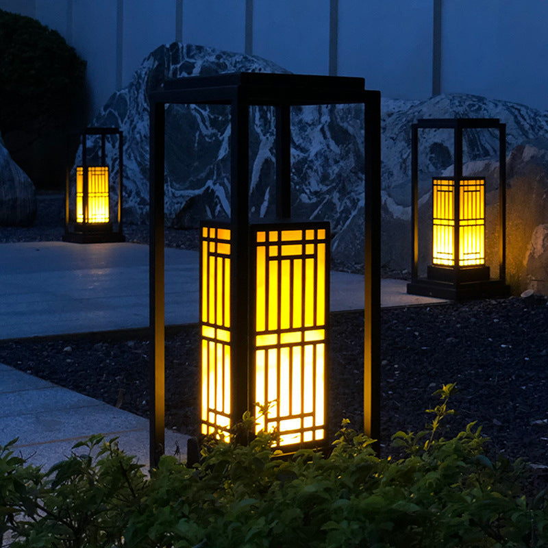 Modern Retro Stainless Steel Marble Solar LED  Waterproof Garden Lawn Outdoor Light