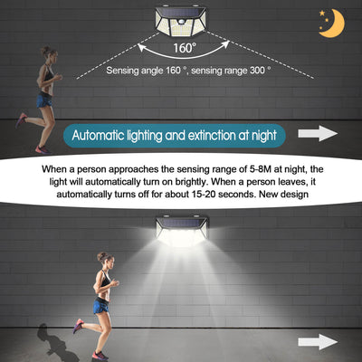 Solar Induction Multi-mode Trapezoid Outdoor Waterproof Wall Sconce Lamp