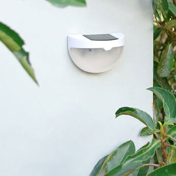 Lámpara de Aplique de Pared de Sombra de Luz Impermeable para Exterior en Semicírculo Solar 