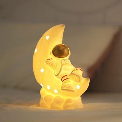 Modern Creative Astronaut Rabbit USB Rechargeable LED Night Light Table Lamp