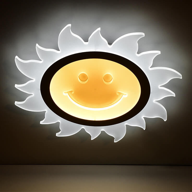 Creative Cartoon Smiley Sun LED-Deckenleuchte für bündige Montage