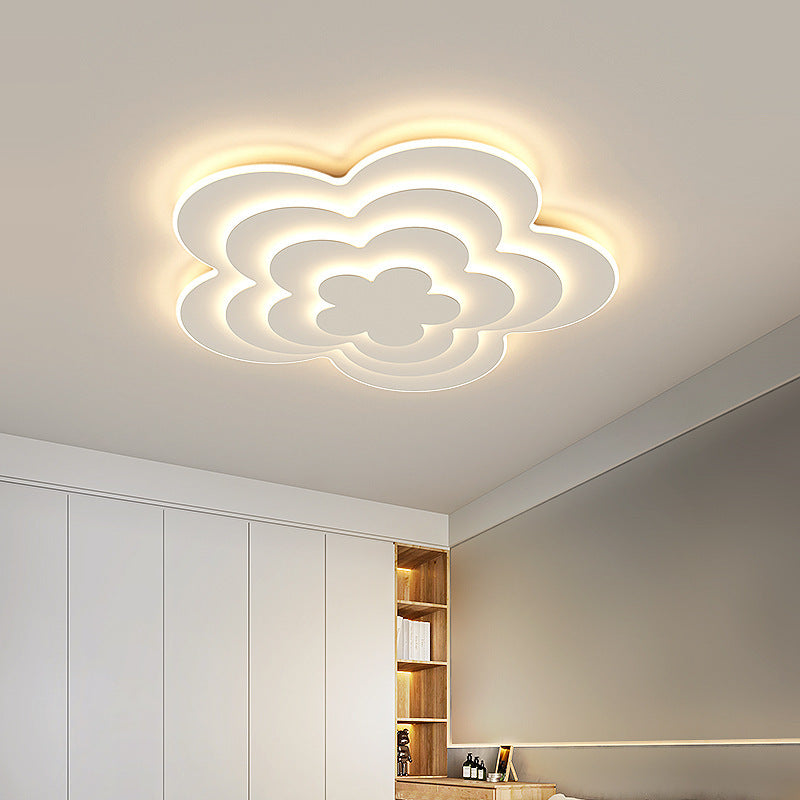 إضاءة LED مثبتة على السقف بتصميم حديث ومبدع على شكل بتلات زهور من الأكريليك 