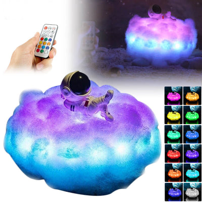 Creative Clouds Lunar Astronaut LED Remote Control Night Light Table Lamp