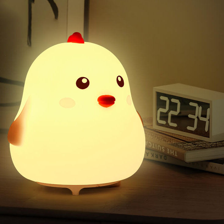 Lampe de Table à Télécommande LED avec Lumière Nocturne en Silicone Créatif Pat 