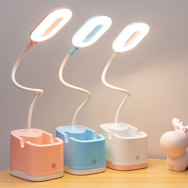 Lampe de table LED rechargeable par USB de protection oculaire pliable de couleur unie moderne 