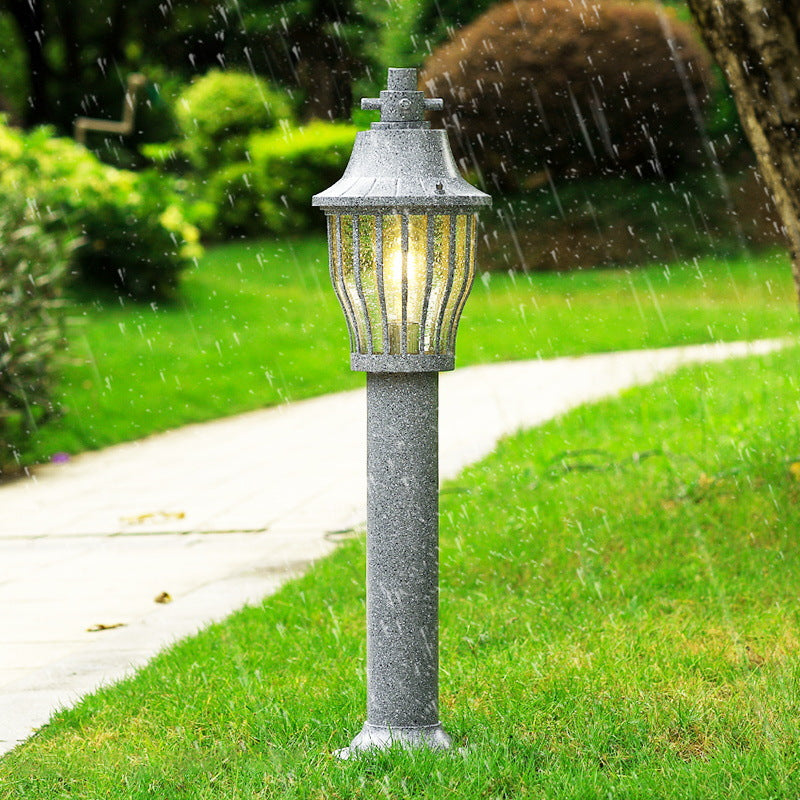 Europäische Retro wasserdichte Druckguss-Aluminium-Solar-LED-Landschaftsrasenleuchte im Freien 