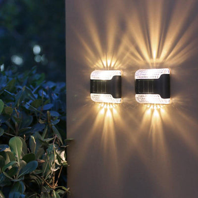 Outdoor Garden Patio Solar LED Wall Sconce Lamp