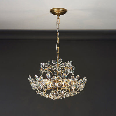 Französischer Luxus-Kristallblumen-Kronleuchter mit 6/8-Licht