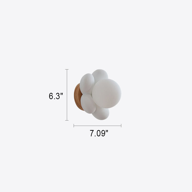 Moderne kreative Blumen formen Glasharz 1-Licht-Wandleuchte für Kinder