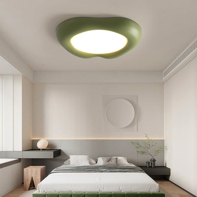 Modern Minimalist Apple Shape Solid Color LED Flush Mount Ceiling Light