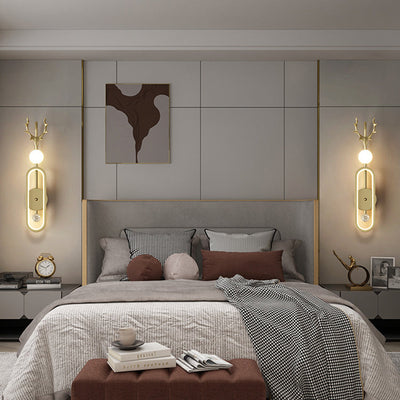 Nordic Light Luxury Geweih Kreis LED Wandleuchte 