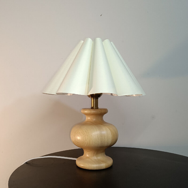 Lampe de Table 1 Lumière en Tissu en Forme de Demi-cercle Minimaliste Japonais 
