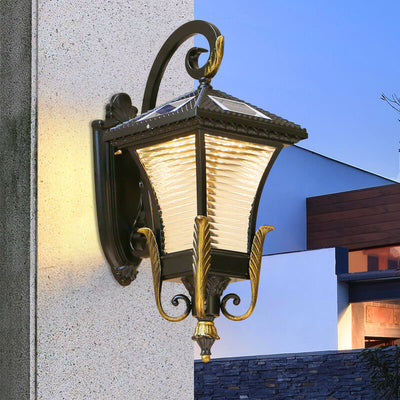 European-style Retro Aluminum Waterproof Outdoor 1-Light Wall Sconce Lamp