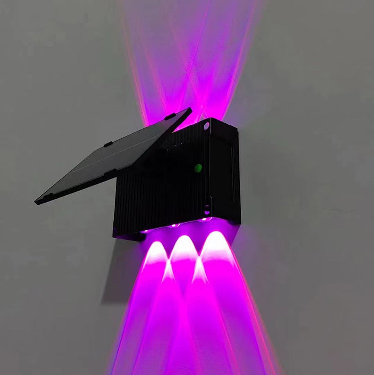 Lámpara de Aplique de Pared Moderna Cuadrada Solar LED para Jardín Paisaje Exterior Impermeable 