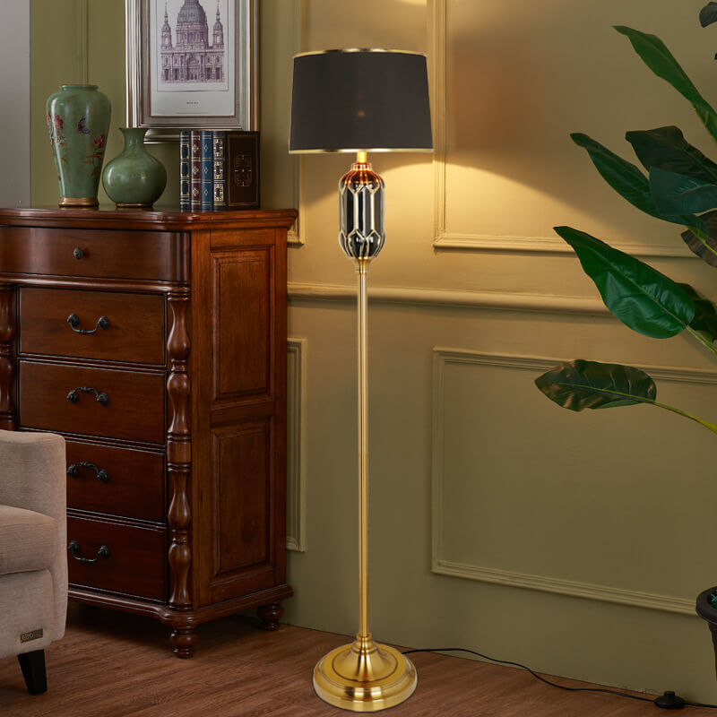 Lampe de sol moderne en céramique verticale à 1 lumière 