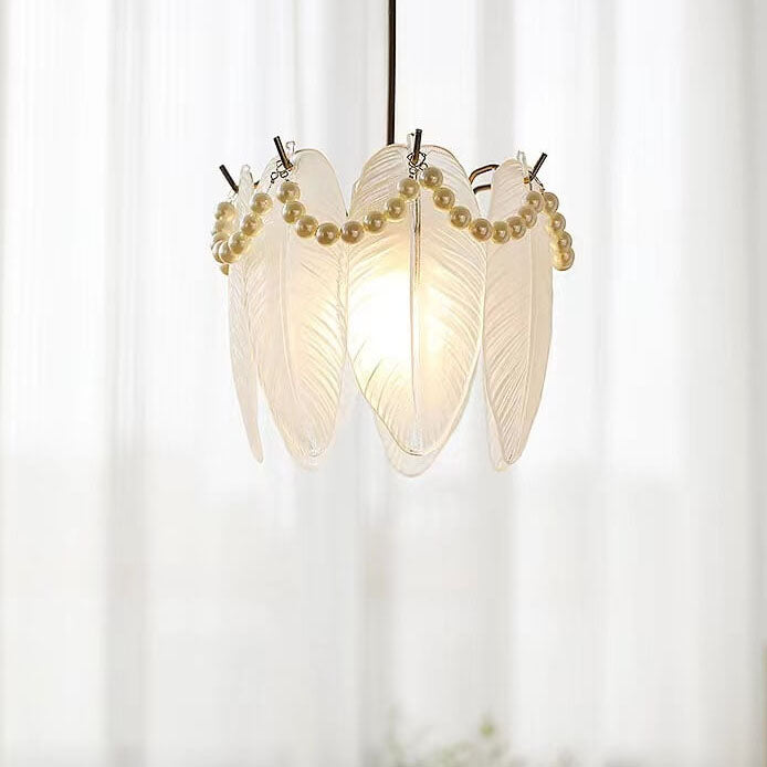 French Light Luxury Hardware Lampe suspendue à 1 lumière en verre 