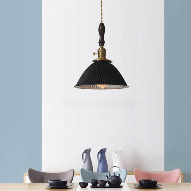 Suspension Luminaire Moderne Rétro Couleur Unie Laiton Verre Fer 1 Lumière 