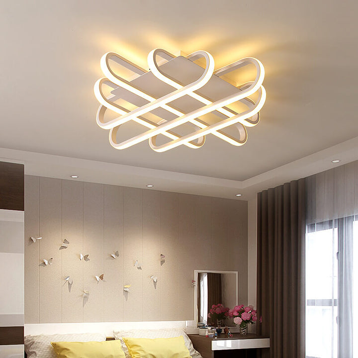 Moderne minimalistische Waffeleisen Acryl Silikon LED-Deckenleuchte 