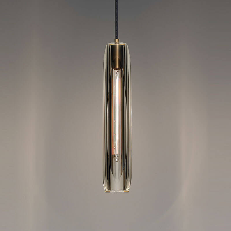 Modern Light Luxury Personality Full Copper Crystal 1-Light Pendant Light