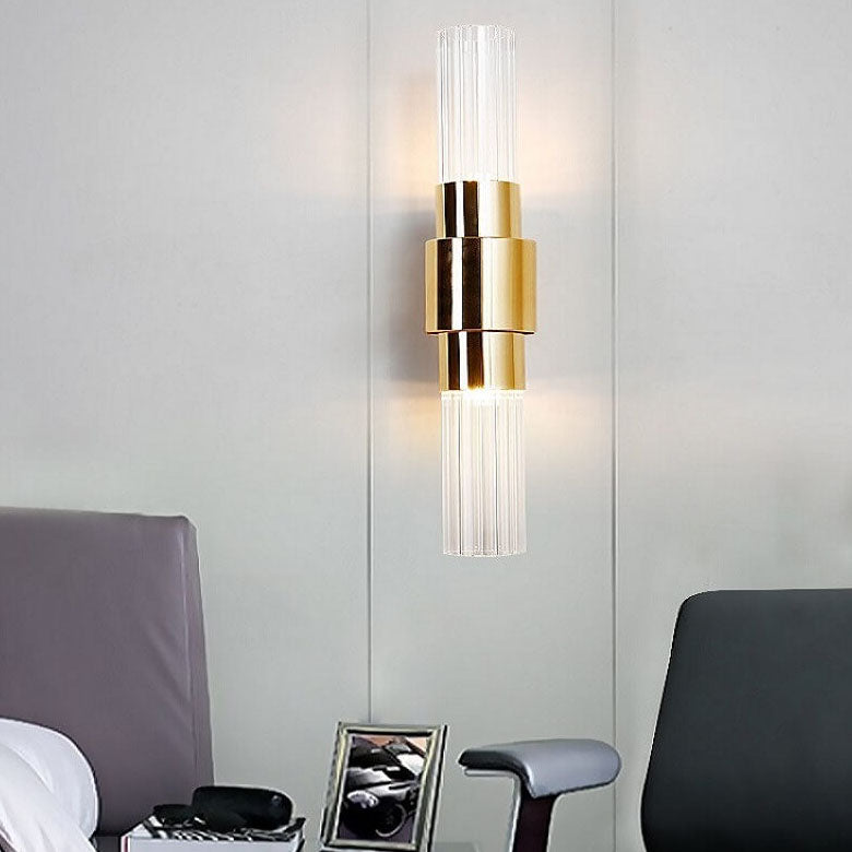 Modern Iron Glass 1/2-Light Wall Sconce Lamp