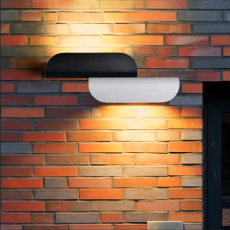 Modern Curved Bar LED Outdoor Waterproof Wall Sconce Lamp
