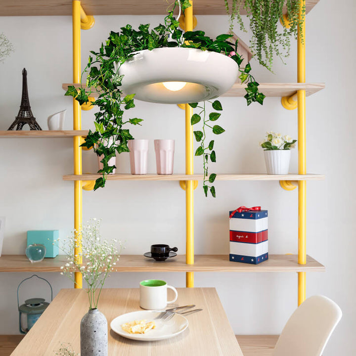 Moderne Art Deco Sky Garden Rundschirm 1-Licht Pendelleuchte für Esszimmer 