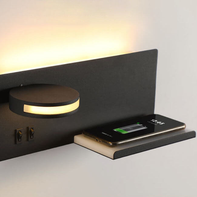 モダンシンプルフラットリーディングUSBスマートLEDウォールスコンスランプ 