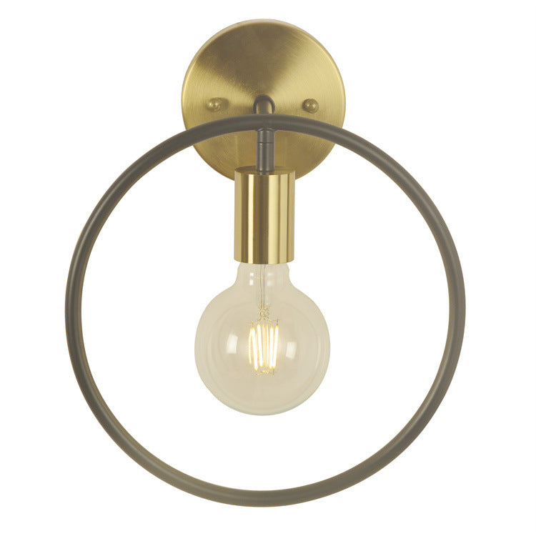 Nordic Minimalist Circle Iron 1-Light Wall Sconce Lamp