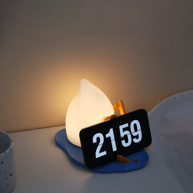 مصباح طاولة LED بإضاءة ليلية من السيليكون بتصميم وردة إبداعية 