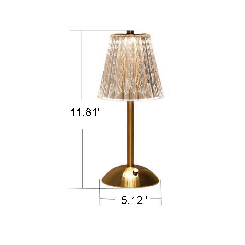 Kreative Diamant Kristall Acryl Metall Touch LED Tischlampe 